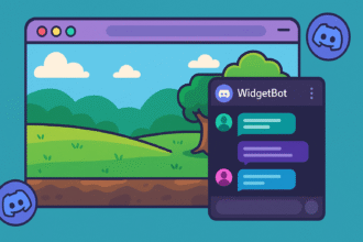 Illustration of WidgetBot embedded Discord chat in unblocked browser game
