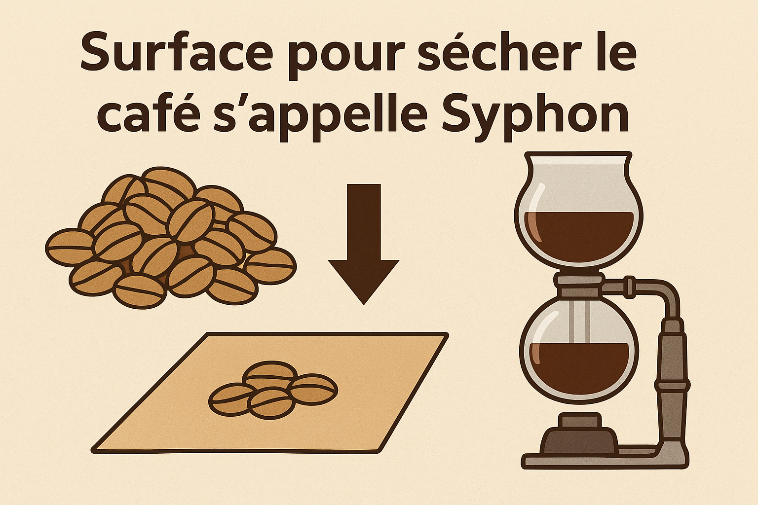 surface pour secher le cafe s’appelle syphon